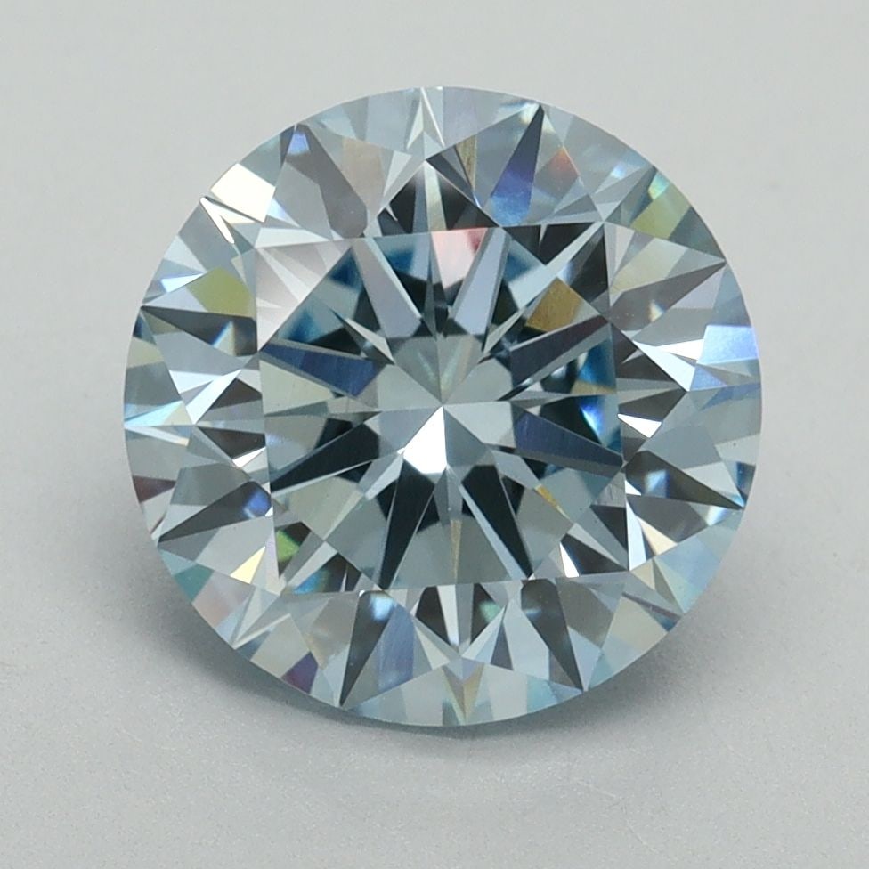 Ideal Loose Diamond - ROUND 3.24ct Fancy Vivid Blue VVS2: Ideal Loose Diamond - ROUND 3.24ct Fancy Vivid Blue VVS2 Source: This is a real non-mined Diamond that has been grown in a lab Shape: ROUND Carats: 3.24 Color: Fancy Vivid Blue Certification: IGI Vide