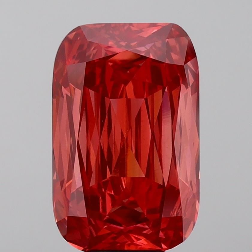 Loose Diamond - CUSHION MODIFIED 8.48ct Fancy Vivid Pinkish Orange VS1: Loose Diamond - CUSHION MODIFIED 8.48ct Fancy Vivid Pinkish Orange VS1 Source: This is a real non-mined Diamond that has been grown in a lab Shape: CUSHION MODIFIED Carats: 8.48 Color: Fancy Vivid