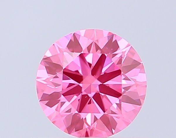 Ideal Loose Diamond - ROUND 0.5ct Fancy Vivid Pink VS1: Ideal Loose Diamond - ROUND 0.5ct Fancy Vivid Pink VS1 Source: This is a real non-mined Diamond that has been grown in a lab Shape: ROUND Carats: 0.5 Color: Fancy Vivid Pink Certification: IGI Video: