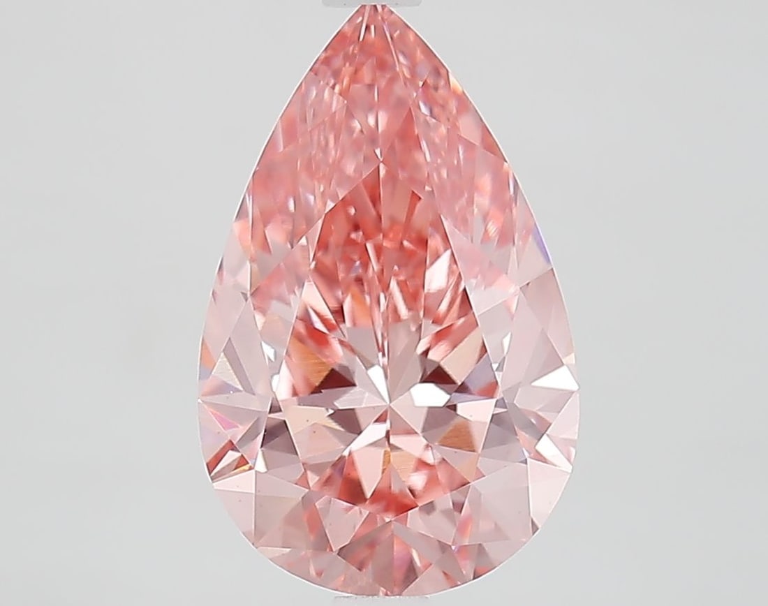 Loose Diamond - PEAR 3.2ct Fancy Vivid Pink VS1: Loose Diamond - PEAR 3.2ct Fancy Vivid Pink VS1 Source: This is a real non-mined Diamond that has been grown in a lab Shape: PEAR Carats: 3.2 Color: Fancy Vivid Pink Certification: IGI Video: