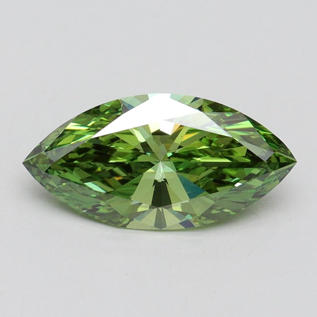 Loose Diamond - MARQUISE 1.5ct Fancy Vivid Green VS1: Loose Diamond - MARQUISE 1.5ct Fancy Vivid Green VS1 Source: This is a real non-mined Diamond that has been grown in a lab Shape: MARQUISE Carats: 1.5 Color: Fancy Vivid Green Certification: IGI Video