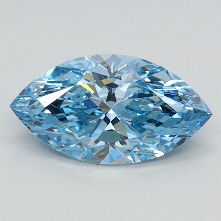 Loose Diamond - MARQUISE 0.77ct Fancy Vivid Blue VS1: Loose Diamond - MARQUISE 0.77ct Fancy Vivid Blue VS1 Source: This is a real non-mined Diamond that has been grown in a lab Shape: MARQUISE Carats: 0.77 Color: Fancy Vivid Blue Certification: IGI Video
