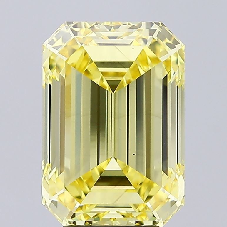 Loose Diamond - EMERALD 5.17ct Fancy Intense Yellow VS2: Loose Diamond - EMERALD 5.17ct Fancy Intense Yellow VS2 Source: This is a real non-mined Diamond that has been grown in a lab Shape: EMERALD Carats: 5.17 Color: Fancy Intense Yellow Certification: IGI