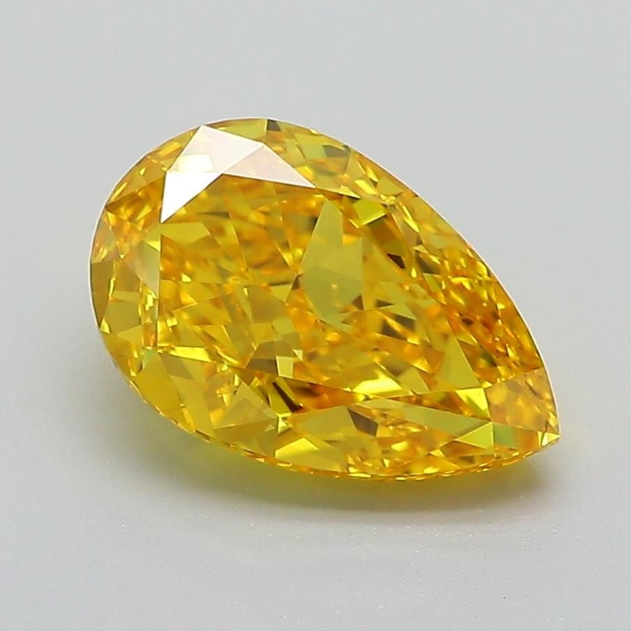 Loose Diamond - PEAR 2.24ct Fancy Vivid Yellow VVS2: Loose Diamond - PEAR 2.24ct Fancy Vivid Yellow VVS2 Source: This is a real non-mined Diamond that has been grown in a lab Shape: PEAR Carats: 2.24 Color: Fancy Vivid Yellow Certification: IGI Video: