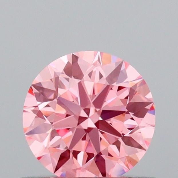 Ideal Loose Diamond - ROUND 0.52ct Fancy Vivid Pink VS1: Ideal Loose Diamond - ROUND 0.52ct Fancy Vivid Pink VS1 Source: This is a real non-mined Diamond that has been grown in a lab Shape: ROUND Carats: 0.52 Color: Fancy Vivid Pink Certification: IGI Video
