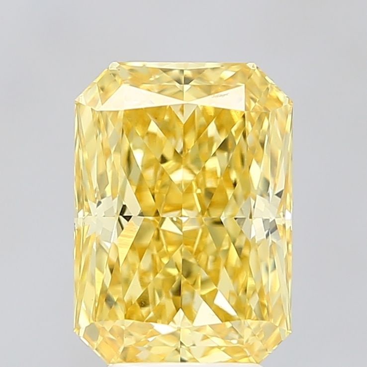 Loose Diamond - RADIANT 4.05ct Fancy Vivid Yellow VVS2: Loose Diamond - RADIANT 4.05ct Fancy Vivid Yellow VVS2 Source: This is a real non-mined Diamond that has been grown in a lab Shape: RADIANT Carats: 4.05 Color: Fancy Vivid Yellow Certification: IGI Vi