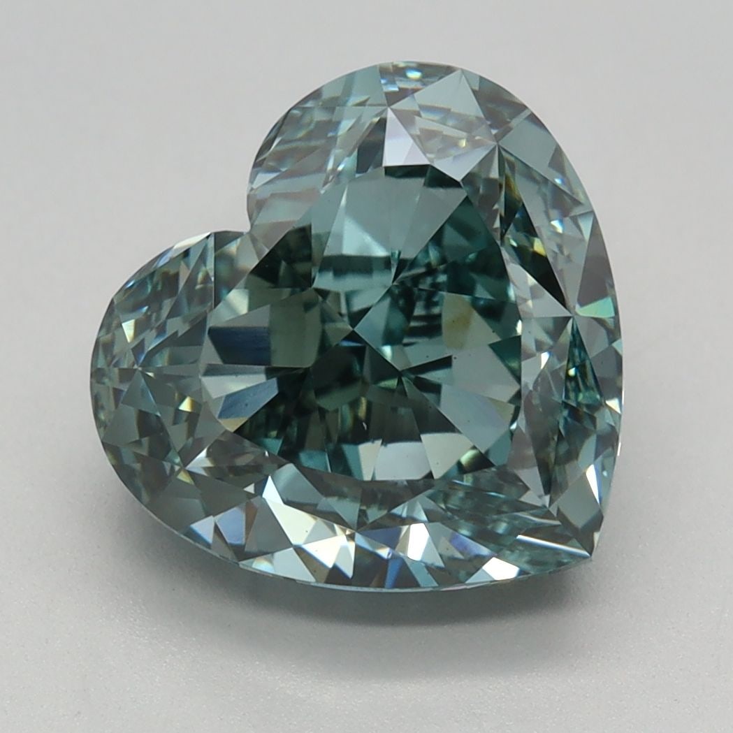 Loose Diamond - HEART 3.89ct Fancy Vivid Green VS1: Loose Diamond - HEART 3.89ct Fancy Vivid Green VS1 Source: This is a real non-mined Diamond that has been grown in a lab Shape: HEART Carats: 3.89 Color: Fancy Vivid Green Certification: IGI Video: