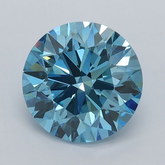 Ideal Loose Diamond - ROUND 1.29ct Fancy Vivid Blue VVS2: Ideal Loose Diamond - ROUND 1.29ct Fancy Vivid Blue VVS2 Source: This is a real non-mined Diamond that has been grown in a lab Shape: ROUND Carats: 1.29 Color: Fancy Vivid Blue Certification: IGI Vide