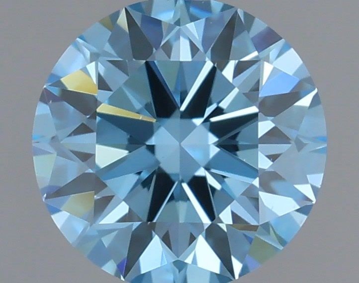 Ideal Loose Diamond - ROUND 0.58ct Fancy Vivid Blue VS2: Ideal Loose Diamond - ROUND 0.58ct Fancy Vivid Blue VS2 Source: This is a real non-mined Diamond that has been grown in a lab Shape: ROUND Carats: 0.58 Color: Fancy Vivid Blue Certification: IGI Video