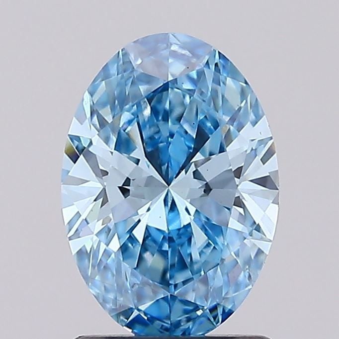 Loose Diamond - OVAL 1.38ct Fancy Vivid Blue VS1: Loose Diamond - OVAL 1.38ct Fancy Vivid Blue VS1 Source: This is a real non-mined Diamond that has been grown in a lab Shape: OVAL Carats: 1.38 Color: Fancy Vivid Blue Certification: IGI Video: