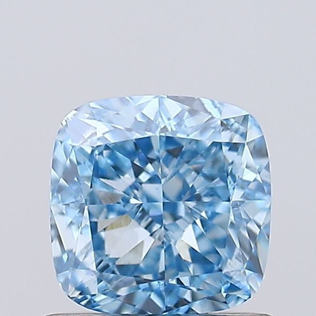 Loose Diamond - CUSHION BRILLIANT 0.89ct Fancy Vivid Blue VVS2: Loose Diamond - CUSHION BRILLIANT 0.89ct Fancy Vivid Blue VVS2 Source: This is a real non-mined Diamond that has been grown in a lab Shape: CUSHION BRILLIANT Carats: 0.89 Color: Fancy Vivid Blue Certi
