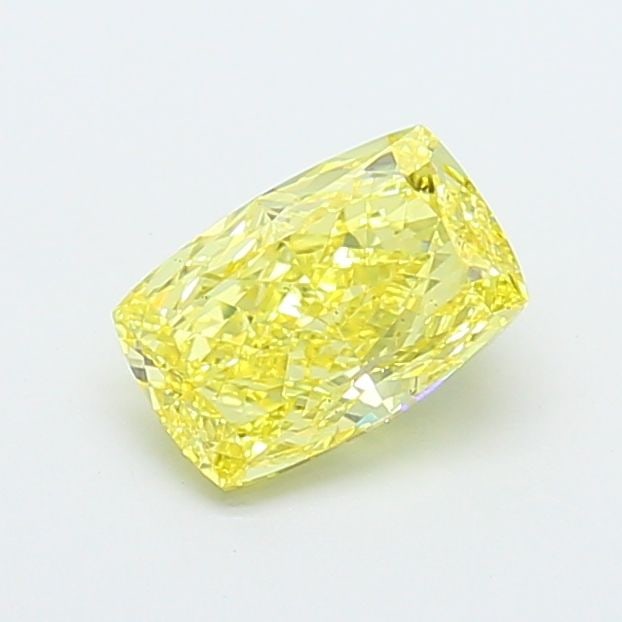 Loose Diamond - CUSHION MODIFIED 1.53ct Fancy Intense Yellow VS1: Loose Diamond - CUSHION MODIFIED 1.53ct Fancy Intense Yellow VS1 Source: This is a real non-mined Diamond that has been grown in a lab Shape: CUSHION MODIFIED Carats: 1.53 Color: Fancy Intense