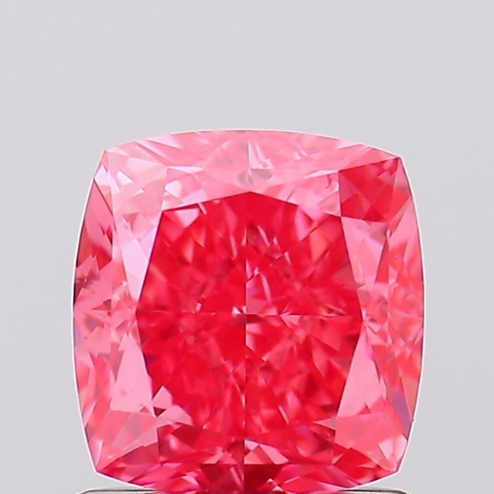 Loose Diamond - CUSHION MODIFIED 1.36ct Fancy Vivid Pink VS1: Loose Diamond - CUSHION MODIFIED 1.36ct Fancy Vivid Pink VS1 Source: This is a real non-mined Diamond that has been grown in a lab Shape: CUSHION MODIFIED Carats: 1.36 Color: Fancy Vivid Pink Certific