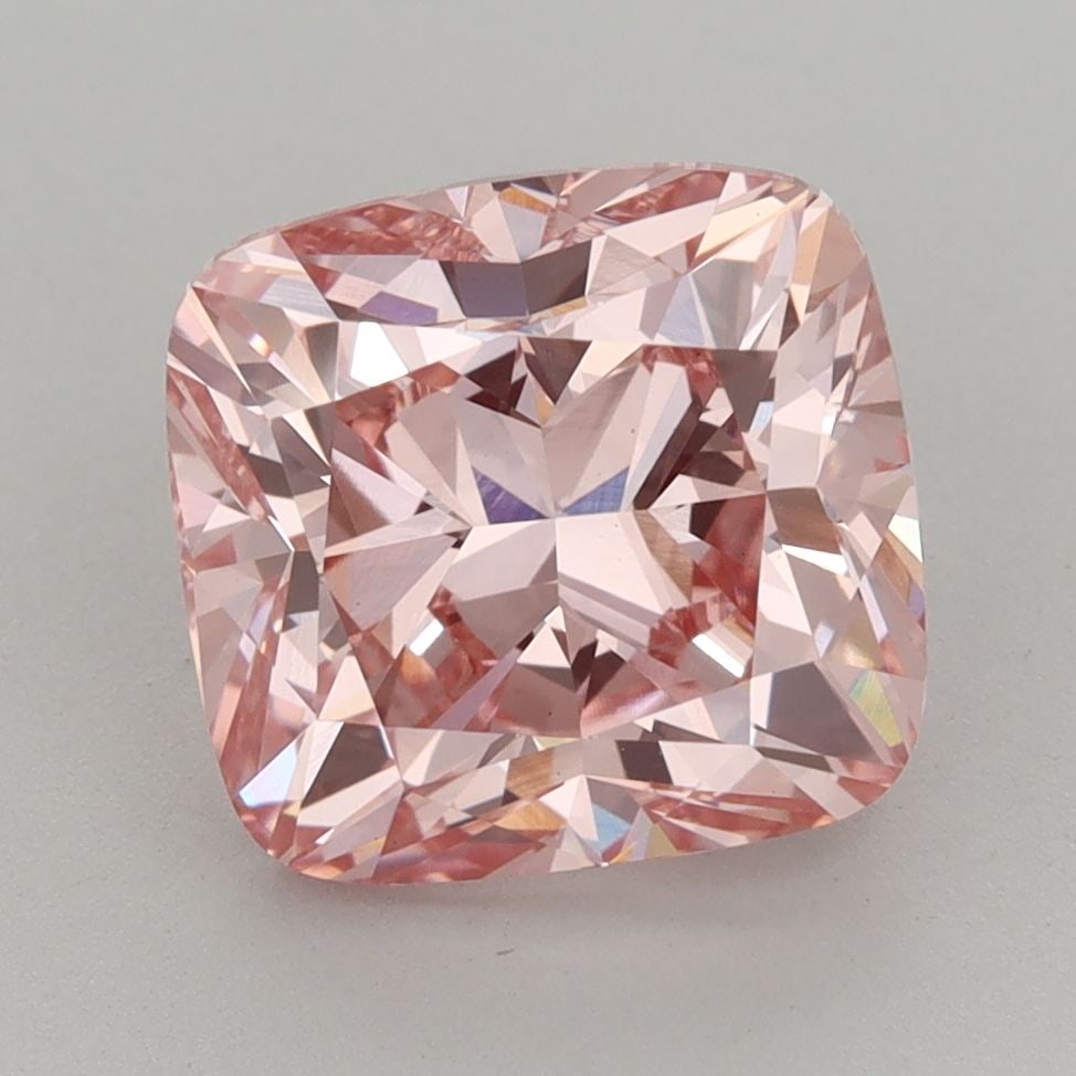 Loose Diamond - CUSHION BRILLIANT 4.02ct Fancy Vivid Pink VS1: Loose Diamond - CUSHION BRILLIANT 4.02ct Fancy Vivid Pink VS1 Source: This is a real non-mined Diamond that has been grown in a lab Shape: CUSHION BRILLIANT Carats: 4.02 Color: Fancy Vivid Pink Certif