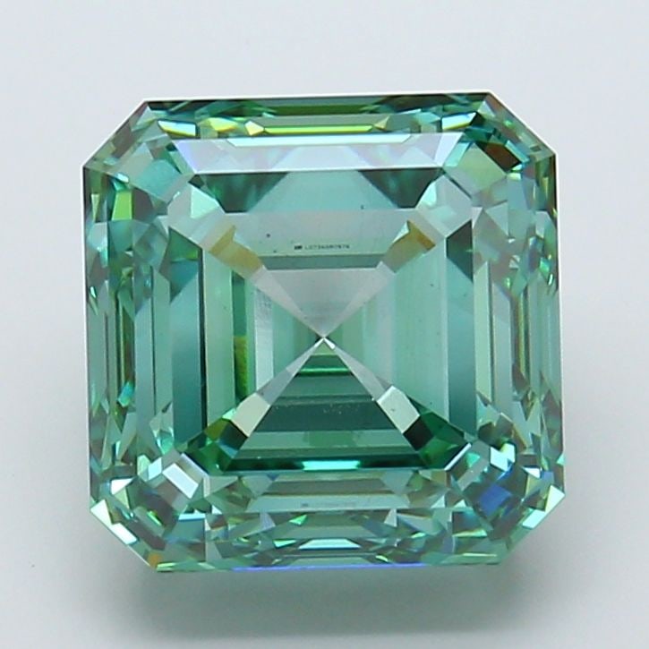 Loose Diamond - ASSCHER 10.02ct Fancy Vivid Green VS1: Loose Diamond - ASSCHER 10.02ct Fancy Vivid Green VS1 Source: This is a real non-mined Diamond that has been grown in a lab Shape: ASSCHER Carats: 10.02 Color: Fancy Vivid Green Certification: IGI Vid