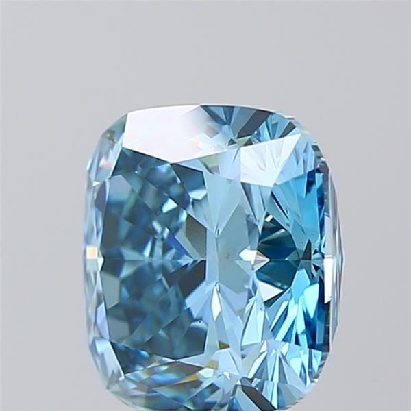 Loose Diamond - CUSHION BRILLIANT 4.02ct Fancy Vivid Blue VS1: Loose Diamond - CUSHION BRILLIANT 4.02ct Fancy Vivid Blue VS1 Source: This is a real non-mined Diamond that has been grown in a lab Shape: CUSHION BRILLIANT Carats: 4.02 Color: Fancy Vivid Blue Certif