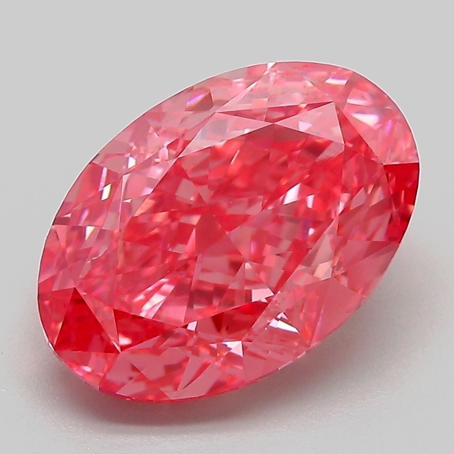 Loose Diamond - OVAL 4.36ct Fancy Vivid Pink VS1: Loose Diamond - OVAL 4.36ct Fancy Vivid Pink VS1 Source: This is a real non-mined Diamond that has been grown in a lab Shape: OVAL Carats: 4.36 Color: Fancy Vivid Pink Certification: IGI Video: