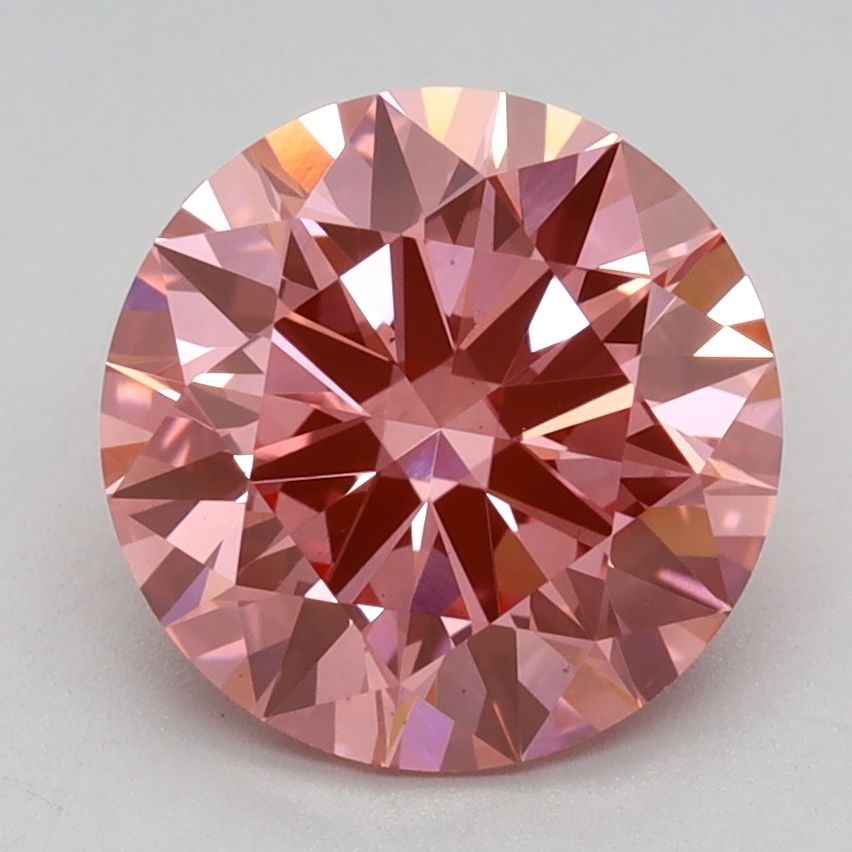 Ideal Loose Diamond - ROUND 1.95ct Fancy Vivid Pink VS1: Ideal Loose Diamond - ROUND 1.95ct Fancy Vivid Pink VS1 Source: This is a real non-mined Diamond that has been grown in a lab Shape: ROUND Carats: 1.95 Color: Fancy Vivid Pink Certification: IGI Video