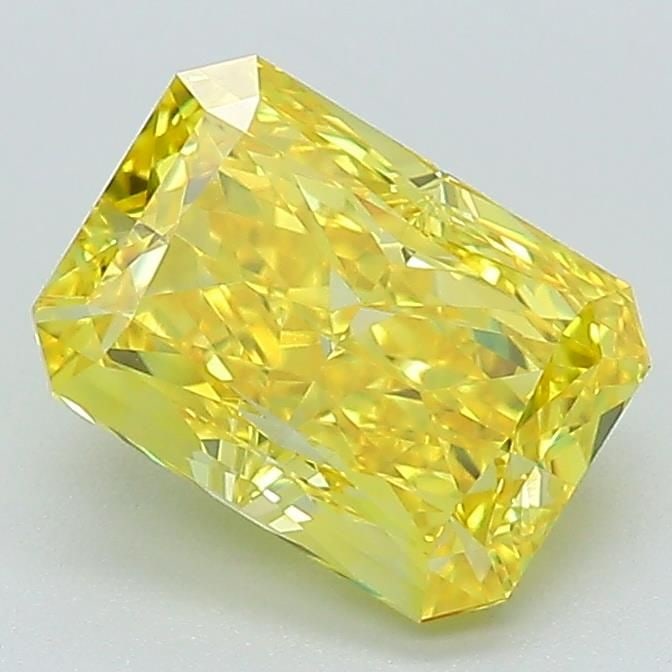 Loose Diamond - RADIANT 1.83ct Fancy Vivid Yellow VS1: Loose Diamond - RADIANT 1.83ct Fancy Vivid Yellow VS1 Source: This is a real non-mined Diamond that has been grown in a lab Shape: RADIANT Carats: 1.83 Color: Fancy Vivid Yellow Certification: IGI Vid