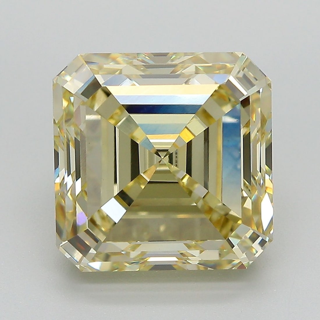 Loose Diamond - ASSCHER 9.03ct Fancy Yellow VS1: Loose Diamond - ASSCHER 9.03ct Fancy Yellow VS1 Source: This is a real non-mined Diamond that has been grown in a lab Shape: ASSCHER Carats: 9.03 Color: Fancy Yellow Certification: IGI Video: