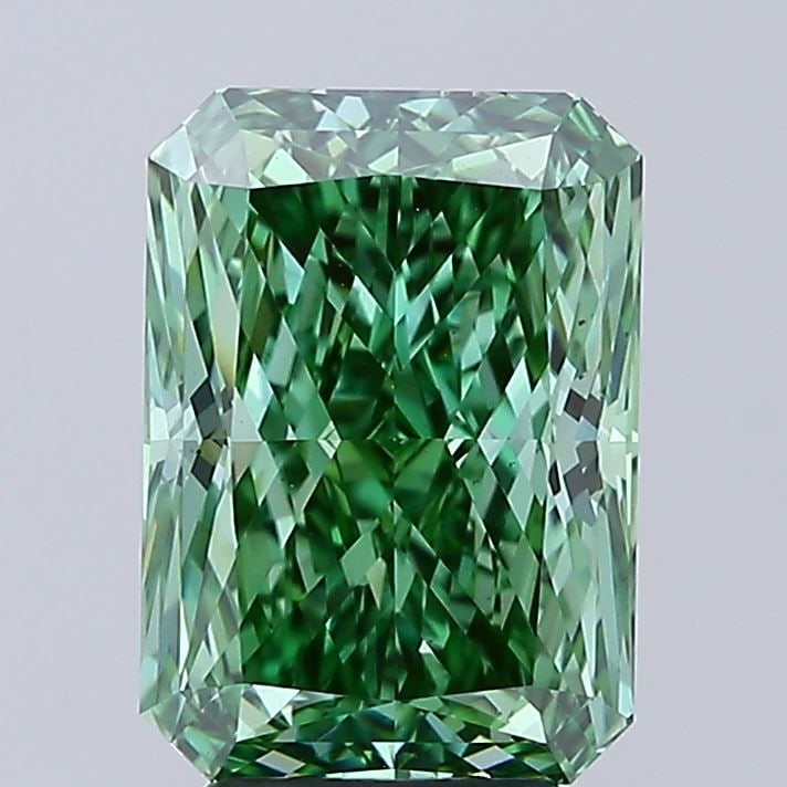 Loose Diamond - RADIANT 4.01ct Fancy Vivid Green VS1: Loose Diamond - RADIANT 4.01ct Fancy Vivid Green VS1 Source: This is a real non-mined Diamond that has been grown in a lab Shape: RADIANT Carats: 4.01 Color: Fancy Vivid Green Certification: IGI Video