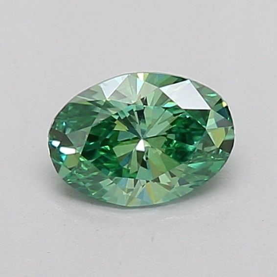 Loose Diamond - OVAL 0.3ct Fancy Vivid Green VS1: Loose Diamond - OVAL 0.3ct Fancy Vivid Green VS1 Source: This is a real non-mined Diamond that has been grown in a lab Shape: OVAL Carats: 0.3 Color: Fancy Vivid Green Certification: IGI Additional im