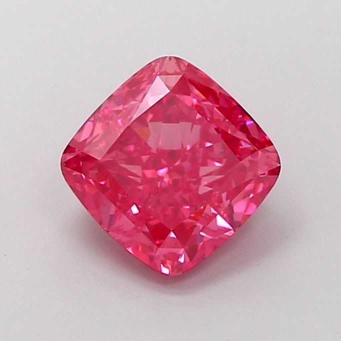 Loose Diamond - CUSHION BRILLIANT 2.09ct Fancy Vivid Reddish Pink VS1 (1 of 1)