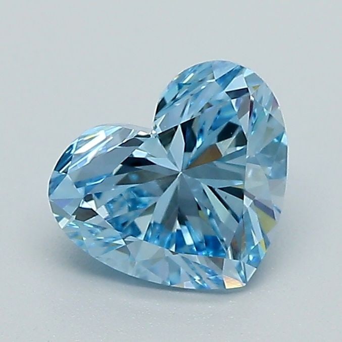 Loose Diamond - HEART 0.99ct Fancy Vivid Blue VS1: Loose Diamond - HEART 0.99ct Fancy Vivid Blue VS1 Source: This is a real non-mined Diamond that has been grown in a lab Shape: HEART Carats: 0.99 Color: Fancy Vivid Blue Certification: IGI Video: