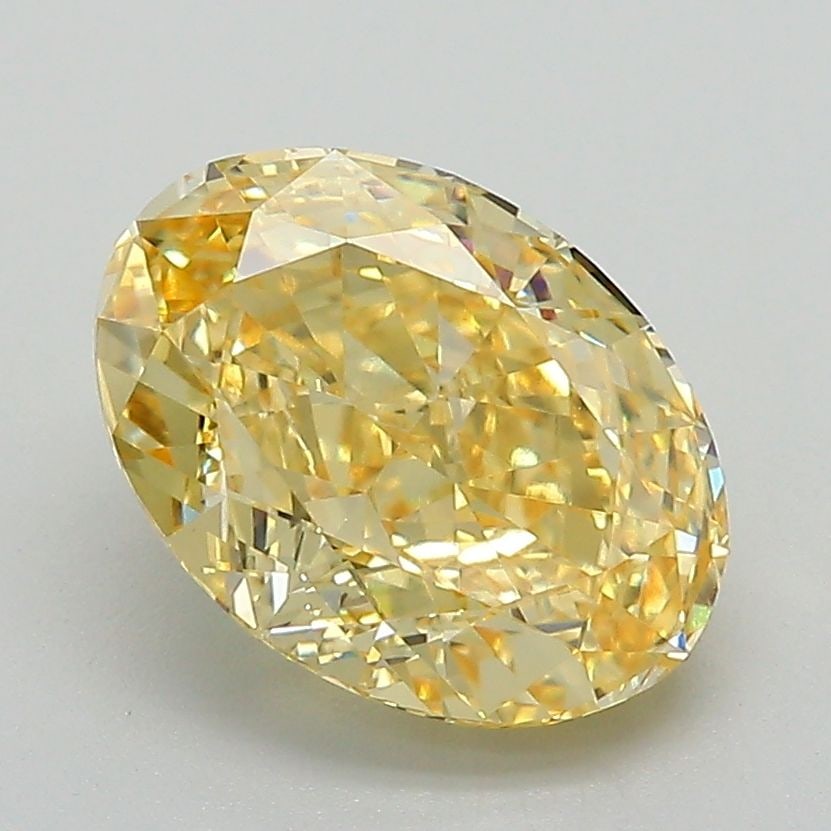 Loose Diamond - OVAL 2.58ct Fancy Vivid Yellow VS1: Loose Diamond - OVAL 2.58ct Fancy Vivid Yellow VS1 Source: This is a real non-mined Diamond that has been grown in a lab Shape: OVAL Carats: 2.58 Color: Fancy Vivid Yellow Certification: IGI Video: