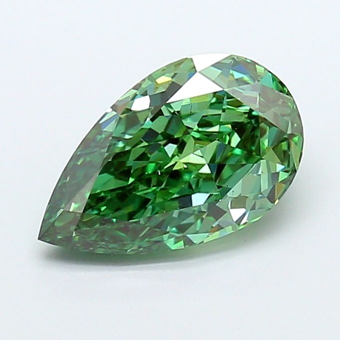 Loose Diamond - PEAR 2.57ct Fancy Vivid Green VS1: Loose Diamond - PEAR 2.57ct Fancy Vivid Green VS1 Source: This is a real non-mined Diamond that has been grown in a lab Shape: PEAR Carats: 2.57 Color: Fancy Vivid Green Certification: IGI Video: