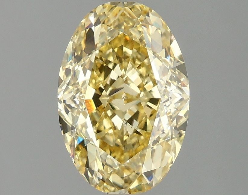Loose Diamond - OVAL 2.1ct Fancy Intense Yellow VS1: Loose Diamond - OVAL 2.1ct Fancy Intense Yellow VS1 Source: This is a real non-mined Diamond that has been grown in a lab Shape: OVAL Carats: 2.1 Color: Fancy Intense Yellow Certification: IGI Video:
