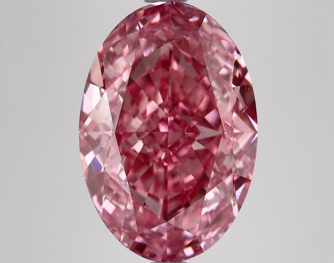Loose Diamond - OVAL 7.28ct Fancy Vivid Pink VS1: Loose Diamond - OVAL 7.28ct Fancy Vivid Pink VS1 Source: This is a real non-mined Diamond that has been grown in a lab Shape: OVAL Carats: 7.28 Color: Fancy Vivid Pink Certification: IGI Video: