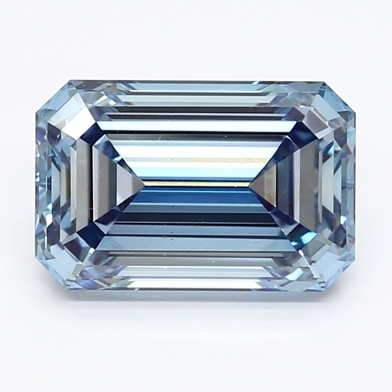 Loose Diamond - EMERALD 2.81ct Fancy Vivid Blue VS1: Loose Diamond - EMERALD 2.81ct Fancy Vivid Blue VS1 Source: This is a real non-mined Diamond that has been grown in a lab Shape: EMERALD Carats: 2.81 Color: Fancy Vivid Blue Certification: IGI Video: