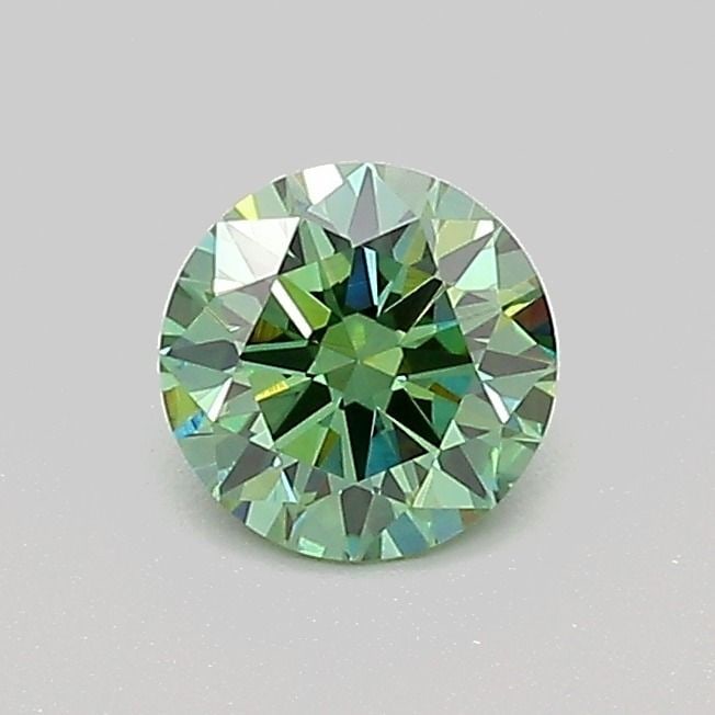 Ideal Loose Diamond - ROUND 0.52ct Fancy Vivid Green VVS2: Ideal Loose Diamond - ROUND 0.52ct Fancy Vivid Green VVS2 Source: This is a real non-mined Diamond that has been grown in a lab Shape: ROUND Carats: 0.52 Color: Fancy Vivid Green Certification: IGI Vi