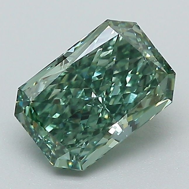 Loose Diamond - RADIANT 1.22ct Fancy Vivid Green VVS2: Loose Diamond - RADIANT 1.22ct Fancy Vivid Green VVS2 Source: This is a real non-mined Diamond that has been grown in a lab Shape: RADIANT Carats: 1.22 Color: Fancy Vivid Green Certification: IGI Vide