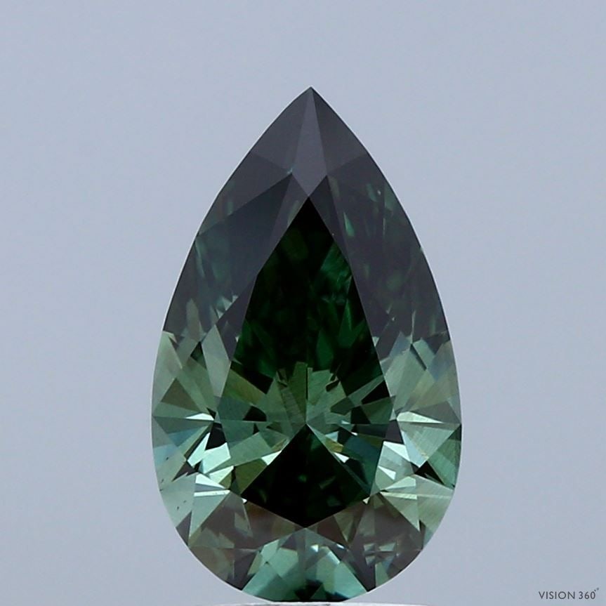Loose Diamond - PEAR 2.02ct Fancy Vivid Green SI1: Loose Diamond - PEAR 2.02ct Fancy Vivid Green SI1 Source: This is a real non-mined Diamond that has been grown in a lab Shape: PEAR Carats: 2.02 Color: Fancy Vivid Green Certification: IGI Video: