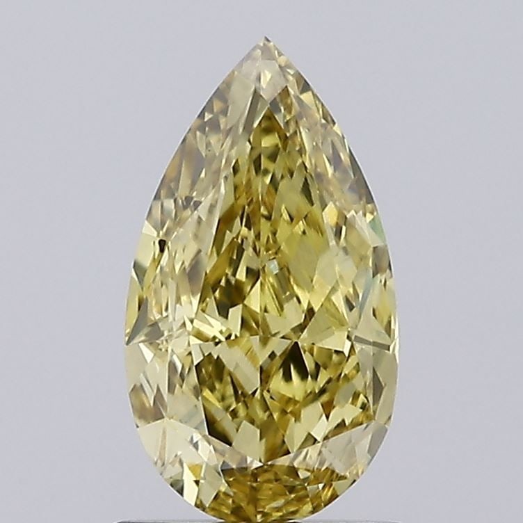 Loose Diamond - PEAR 1.36ct Fancy Vivid Yellow SI1: Loose Diamond - PEAR 1.36ct Fancy Vivid Yellow SI1 Source: This is a real non-mined Diamond that has been grown in a lab Shape: PEAR Carats: 1.36 Color: Fancy Vivid Yellow Certification: IGI Video: