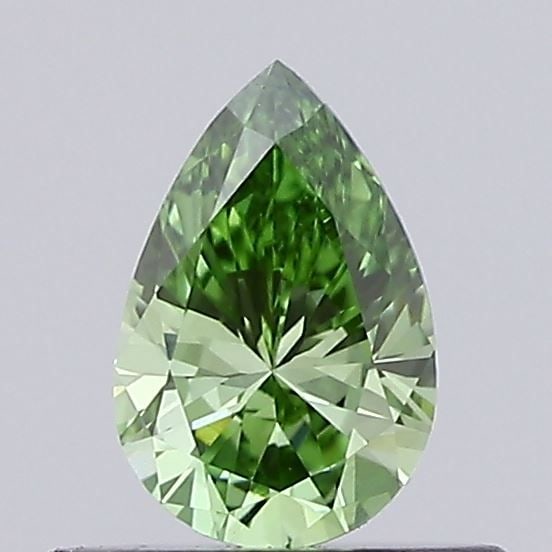 Loose Diamond - PEAR 0.32ct Fancy Vivid Green VVS2: Loose Diamond - PEAR 0.32ct Fancy Vivid Green VVS2 Source: This is a real non-mined Diamond that has been grown in a lab Shape: PEAR Carats: 0.32 Color: Fancy Vivid Green Certification: IGI Video: