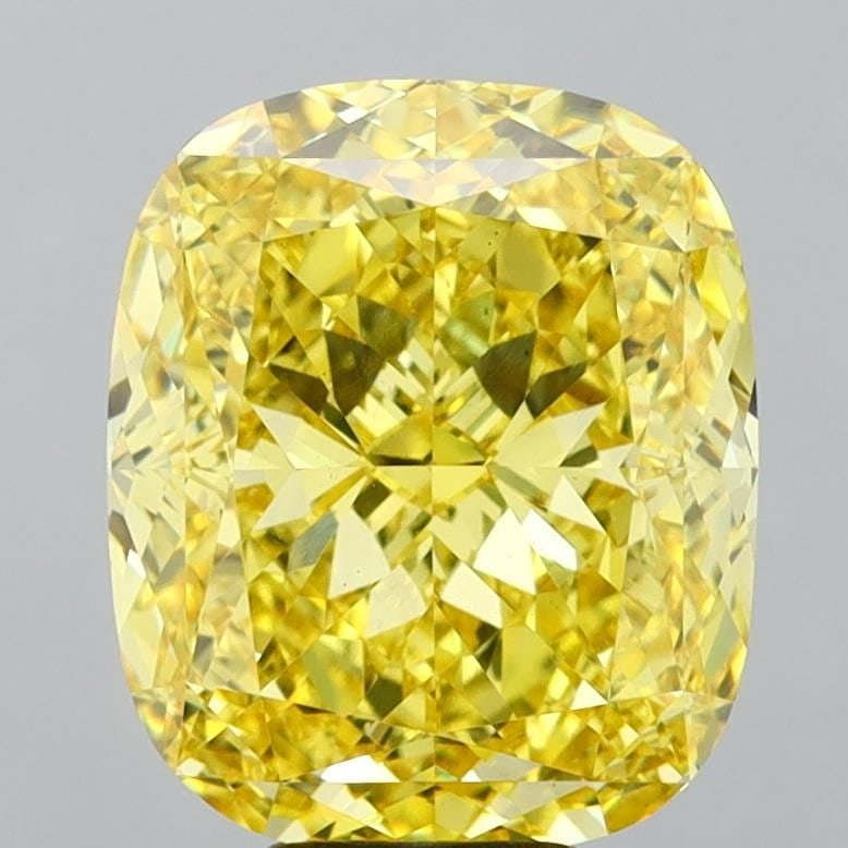 Loose Diamond - CUSHION MODIFIED 9.17ct Fancy Vivid Yellow VS1: Loose Diamond - CUSHION MODIFIED 9.17ct Fancy Vivid Yellow VS1 Source: This is a real non-mined Diamond that has been grown in a lab Shape: CUSHION MODIFIED Carats: 9.17 Color: Fancy Vivid Yellow