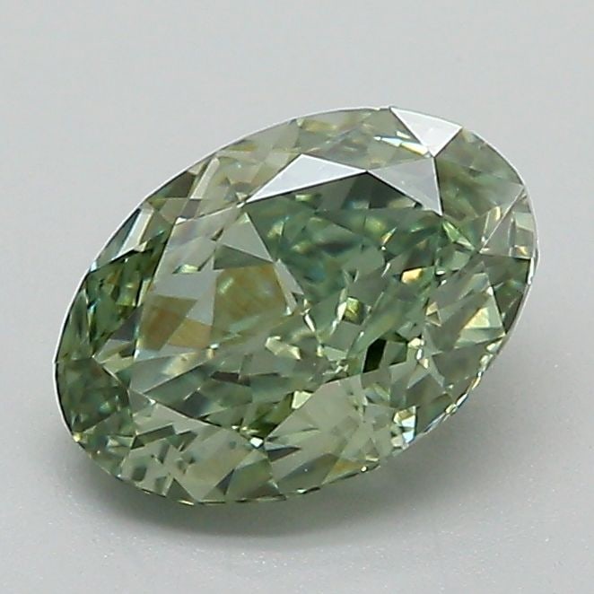 Loose Diamond - OVAL 1.33ct Fancy Vivid Green VS1: Loose Diamond - OVAL 1.33ct Fancy Vivid Green VS1 Source: This is a real non-mined Diamond that has been grown in a lab Shape: OVAL Carats: 1.33 Color: Fancy Vivid Green Certification: IGI Video: