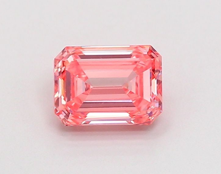 Loose Diamond - EMERALD 1.03ct Fancy Vivid Pink VS1: Loose Diamond - EMERALD 1.03ct Fancy Vivid Pink VS1 Source: This is a real non-mined Diamond that has been grown in a lab Shape: EMERALD Carats: 1.03 Color: Fancy Vivid Pink Certification: IGI Video:
