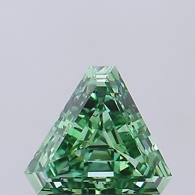 Loose Diamond - TRIANGULAR 0.91ct Fancy Vivid Green VS1: Loose Diamond - TRIANGULAR 0.91ct Fancy Vivid Green VS1 Source: This is a real non-mined Diamond that has been grown in a lab Shape: TRIANGULAR Carats: 0.91 Color: Fancy Vivid Green Certification: IGI