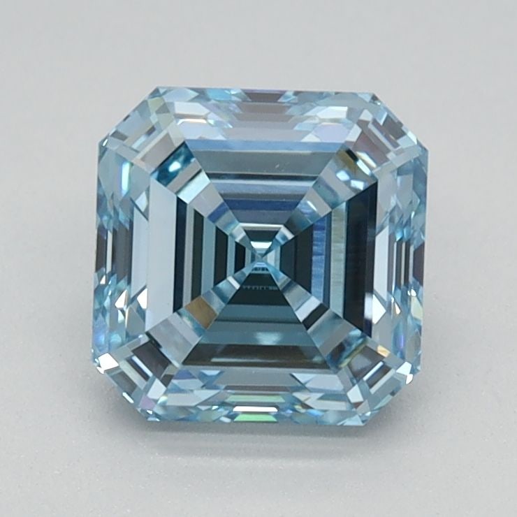 Loose Diamond - SQUARE EMERALD 1.09ct Fancy Intense Blue VS1: Loose Diamond - SQUARE EMERALD 1.09ct Fancy Intense Blue VS1 Source: This is a real non-mined Diamond that has been grown in a lab Shape: SQUARE EMERALD Carats: 1.09 Color: Fancy Intense Blue Certific