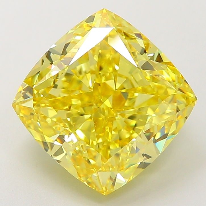 Loose Diamond - CUSHION MODIFIED 6.03ct Fancy Vivid Yellow VS1: Loose Diamond - CUSHION MODIFIED 6.03ct Fancy Vivid Yellow VS1 Source: This is a real non-mined Diamond that has been grown in a lab Shape: CUSHION MODIFIED Carats: 6.03 Color: Fancy Vivid Yellow Cert