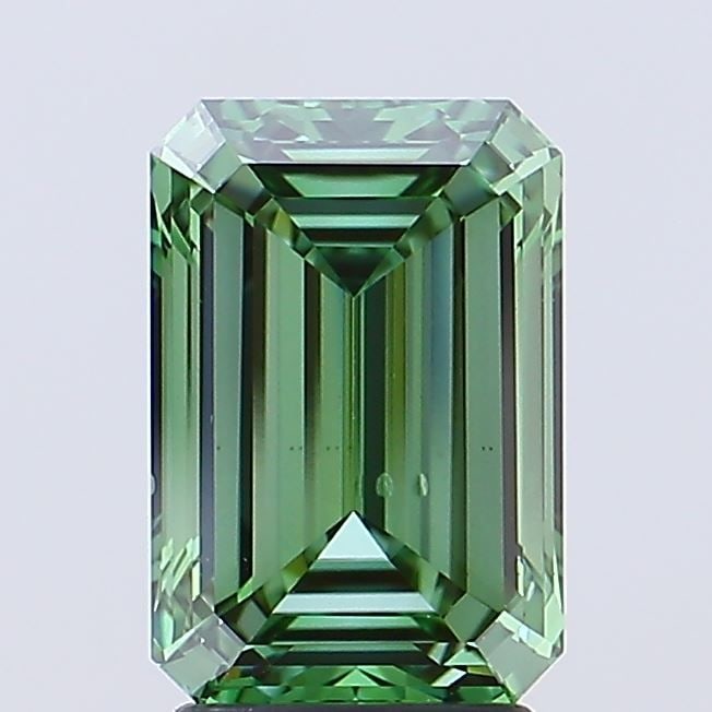 Loose Diamond - EMERALD 3.0ct Fancy Vivid Green SI1 (1 of 1)