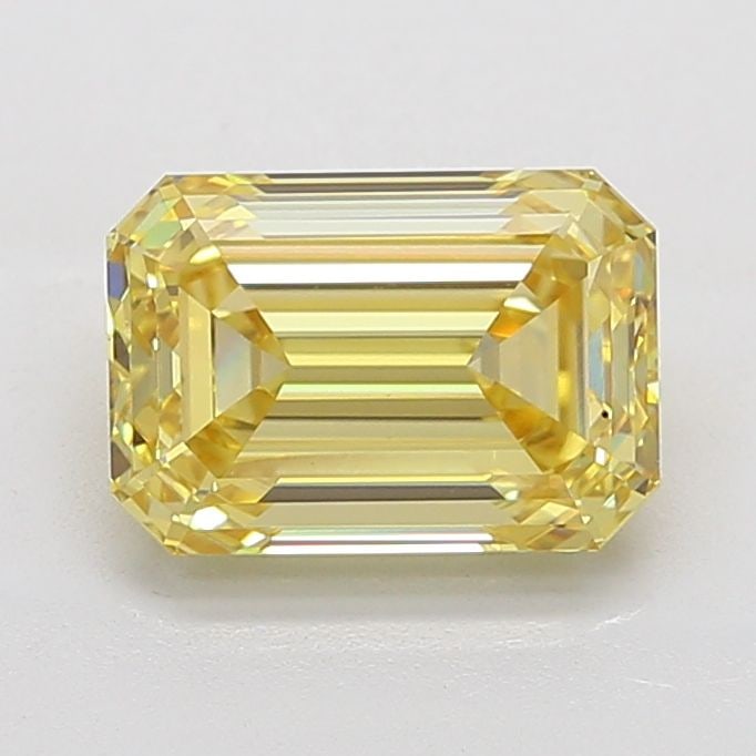 Loose Diamond - EMERALD 3.84ct Fancy Intense Yellow VVS2: Loose Diamond - EMERALD 3.84ct Fancy Intense Yellow VVS2 Source: This is a real non-mined Diamond that has been grown in a lab Shape: EMERALD Carats: 3.84 Color: Fancy Intense Yellow Certification: IG