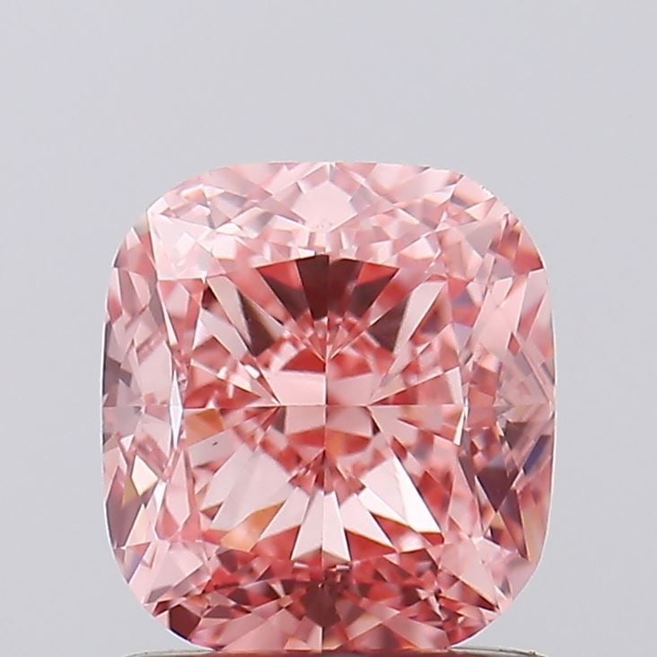 Loose Diamond - CUSHION BRILLIANT 1.34ct Fancy Vivid Pink VS1: Loose Diamond - CUSHION BRILLIANT 1.34ct Fancy Vivid Pink VS1 Source: This is a real non-mined Diamond that has been grown in a lab Shape: CUSHION BRILLIANT Carats: 1.34 Color: Fancy Vivid Pink Certif