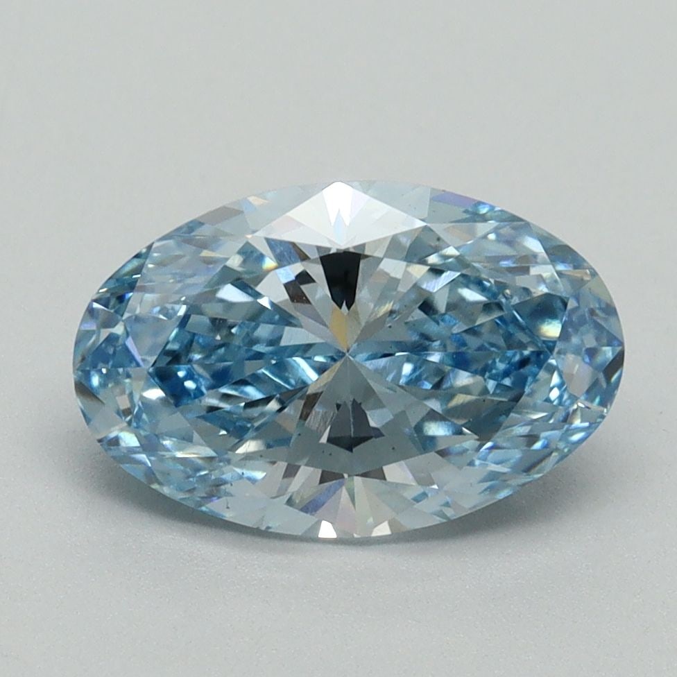 Loose Diamond - OVAL 2.04ct Fancy Vivid Blue VS1: Loose Diamond - OVAL 2.04ct Fancy Vivid Blue VS1 Source: This is a real non-mined Diamond that has been grown in a lab Shape: OVAL Carats: 2.04 Color: Fancy Vivid Blue Certification: IGI Video: