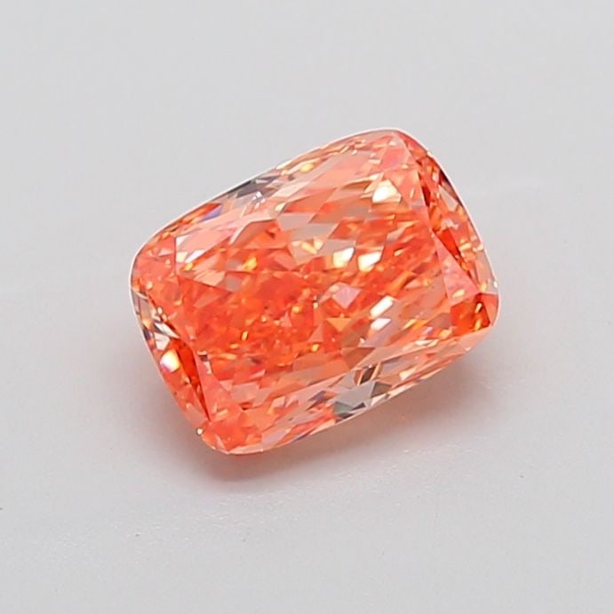 Loose Diamond - CUSHION MODIFIED 2.65ct Fancy Vivid Pinkish Orange VVS2: Loose Diamond - CUSHION MODIFIED 2.65ct Fancy Vivid Pinkish Orange VVS2 Source: This is a real non-mined Diamond that has been grown in a lab Shape: CUSHION MODIFIED Carats: 2.65 Color: Fancy Vivid Pi