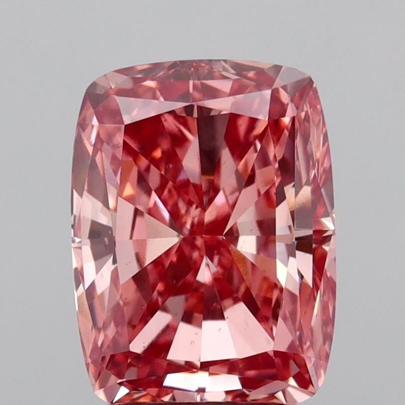 Loose Diamond - CUSHION MODIFIED 2.07ct Fancy Vivid Brownish Pink VS2: Loose Diamond - CUSHION MODIFIED 2.07ct Fancy Vivid Brownish Pink VS2 Source: This is a real non-mined Diamond that has been grown in a lab Shape: CUSHION MODIFIED Carats: 2.07 Color: Fancy Vivid Brow